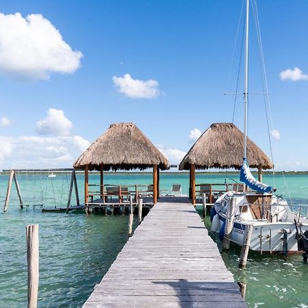 Lagoon Front Hut: Daily Cleaning, Bikes & Kayaks! Bacalar Eksteriør billede