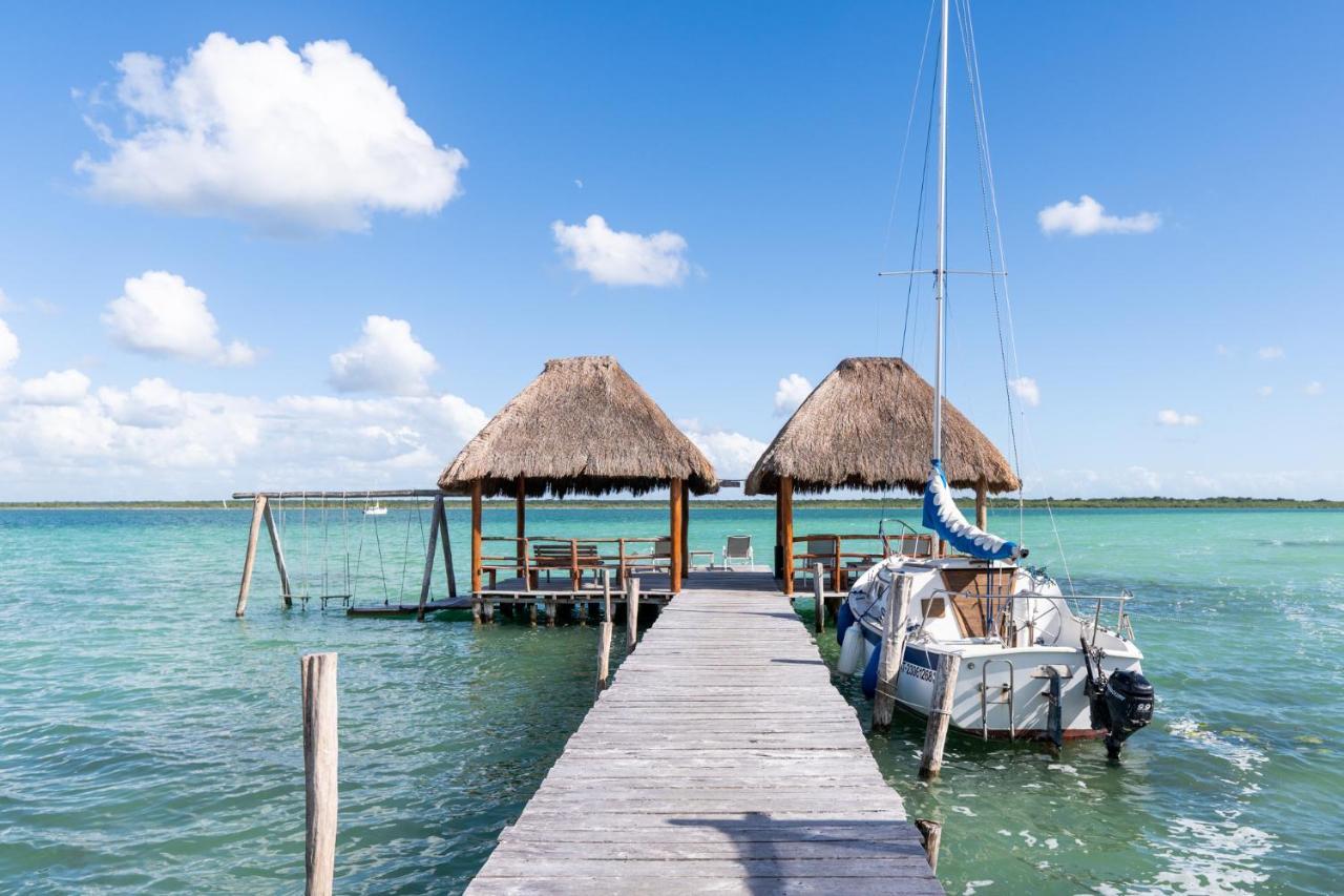 Lagoon Front Hut: Daily Cleaning, Bikes & Kayaks! Bacalar Eksteriør billede