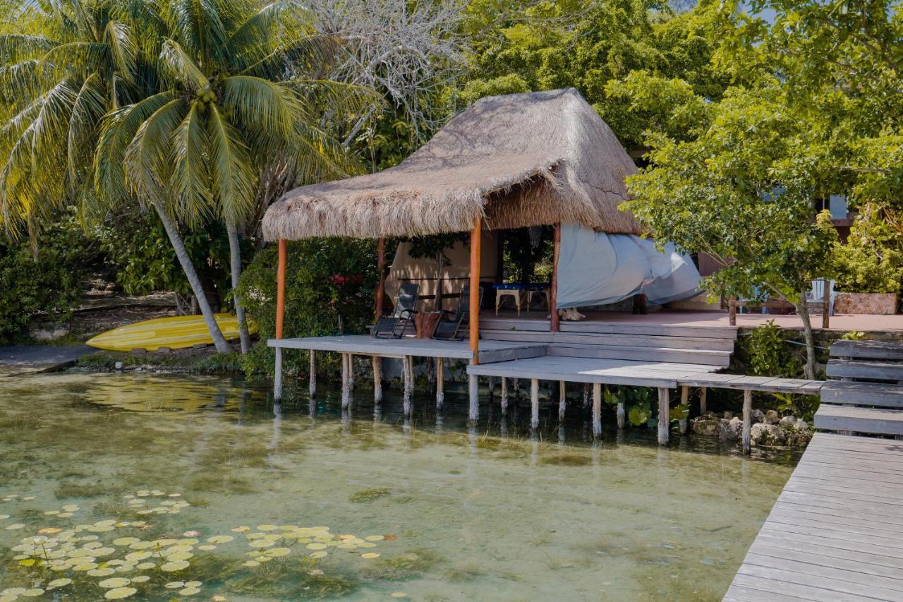 Lagoon Front Hut: Daily Cleaning, Bikes & Kayaks! Bacalar Eksteriør billede